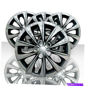 N[Jo[ 2015N2017Ñg^J4 "10X|[NzC[Jo[̃Zbg-Chrome Set of 4 16" 10 Spoke Wheel Covers for 2015-2017 Toyota Camry - Chrome