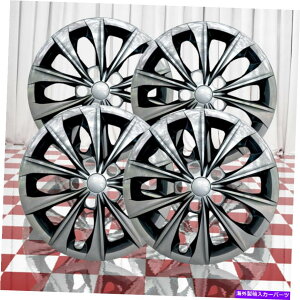 N[Jo[ 15-17g^J4̃tgNƃAN10X|[N16 "zC[Jo[ Set of 4 Front and Rear Chrome 10 Spoke 16" Wheel Covers for 15-17 Toyota Camry
