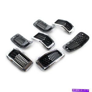 N[Jo[ W[v`FL[14-18njJbVOOCT[ggJo[tNp For Jeep Cherokee 14-18 Honeycomb Mesh Grill Grille Insert Trim Cover W/ CHROME