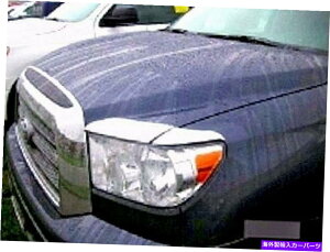 N[Jo[ g^chZRCAwbhvJo[CgACu[NtBbNXAbv07-13 For TOYOTA TUNDRA SEQUOIA Head Lamp Rim Cover Light Eyebrow Chrome Fix-up 07-13