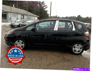 N[Jo[ tBbgF2009-2014z_tBbg6PCNs[|XggXeXX`[hAJo[ fit:2009-2014 Honda Fit 6Pc Chrome Pillar Post Trim Stainless Steel Door Cover