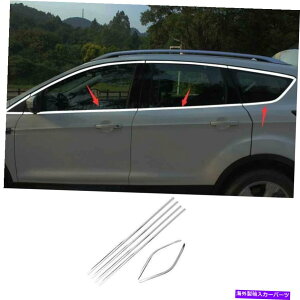 N[Jo[ NX`[EBhEXgbvV[fBOJo[tH[hGXP[vNK13-20196PC Chrome Steel Windows Strip Sill Molding Cover 6PCS For Ford Escape Kuga 13-2019