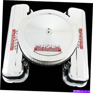 N[Jo[ Chrome Tall ValveJo[ƃGAN[i[̃R{͑傫ȃubNV{[454GWɓK܂ Chrome Tall Valve Covers and Air Cleaner Combo Fits Big Block Chevy 454 Engines