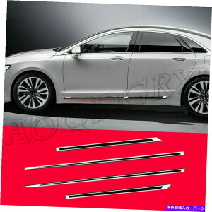 N[Jo[ J[MKZ 2017-2020Vo[+ubNTChXJ[ghA[fBOv[gJo[gp For Lincoln MKZ 2017-2020 Silver+black Side Skirt Door Moulding Plate Cover Trim
