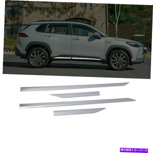 N[Jo[ g^J[NX2020-2023NJ[hA{fBTCh[fBOJo[g For Toyota Corolla Cross 2020-2023 Chrome Car Door Body Side Molding Cover Trim