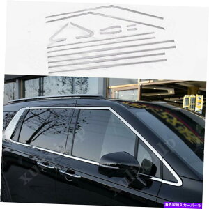 クロームカバー 2022-2023のKiaカーニバルステンレスクロムカーの成形カバートリム14pcs For 2022-2023 Kia Carnival Stainless Chrome Car Window Molding Cover Trim 14pcs