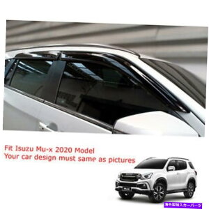 �N���[���J�o�[ Isuzu mu-x mux 2020�u���b�N���C���K�[�h�̃E�F�U�[�K�[�h�h�A�Z�b�g4 PCS�̏ꍇ For Isuzu Mu-x mux 2020 Black Rain Guard Weather Guard Door Set 4 Pcs�y���s�A���i�z