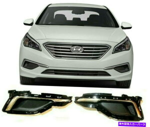 N[Jo[ ZbgtHOvz[Jo[N󔒂̃x[g2015N16 2017\i^ Set Fog Lamp Hole Cover Chrome Closed Blank Bezel Trim For 2015 16 2017 Sonata