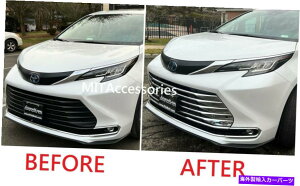 N[Jo[ MITg^VGi2021-2022~ebhtgZ^[ONJo[g6PCS MIT TOYOTA SIENNA 2021-2022 LIMITED Front Center Grill chrome cover trim 6pcs
