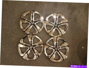 �N���[���J�o�[ New Set 2016 2017 2018 Civic 16 Hubcaps�z�C�[���J�o�[55099 Chrome��Black New Set 2016 2017 2018 Civic 16 Hubcaps Wheel Covers 55099 Chrome & Black�y���s�A���i�z