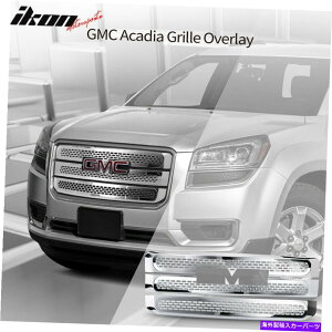 �N���[���J�o�[ �O�����I�[�o�[���C3�o�[�t�����g�O�����J�o�[�N������13-16 GMC�A�J�f�B�A�e�[�v�ɓK�� Fits 13-16 GMC Acadia Tape On Grille Overlay 3 Bar Front Grill Cover Chrome�y���s�A���i�z