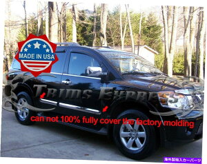 �N���[���J�o�[ �t�B�b�g�F2004-2010���Y�A���}�_�{�f�B�T�C�h���[���f�B���O�g�����I�[�o�[���C�J�o�[4PC 3  fit: 2004-2010 Nissan Armada Body Side Molding Trim Overlay Cover 4Pc 3�y���s�A���i�z