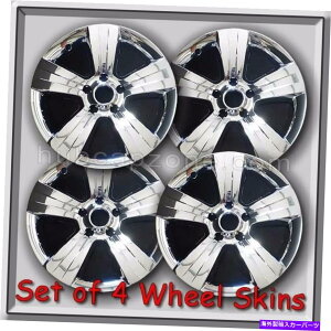 クロームカバー 2011-2017ジープパトリオットホイールスキン17 "クロムハブキャップクロムホイールカバー 2011-2017 Jeep Patriot Wheel Skins 17" Chrome Hubcaps Chrome Wheel Covers