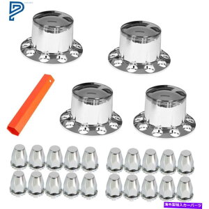 N[Jo[ NAzC[ԎnuJo[LbgZ~ABS 33mmibgJo[4̃vX`bNZbg Chrome Rear Wheel Axle Hub Cover Kit Semi ABS 33mm Nut Covers Plastic Set of 4
