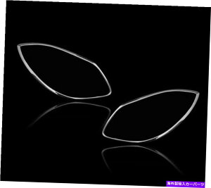 �N���[���J�o�[ �N�����w�b�h���C�g�g�����x�[���J�o�[�T���E���h���� Chrome Headlights Trim Bezel Cover Surround Rim For Buick Enclave Pre-Facelift�y���s�A���i�z