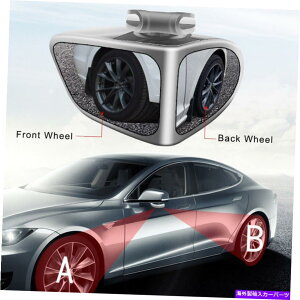US~[ Ԃ̎p360°]\ȃfATChRxbNXAr[p[LO~[ Car Blind Spot Mirror 360° Rotatable Dual Side Convex Rear View Parking Mirror