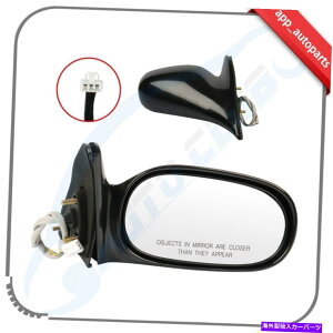 US~[ 1998N2002Ñg^/WIJ[/vỸp[ubNX[YTCh苾 Power Black Smooth Side Passenger Mirror For 1998-2002 Toyota/Geo Corolla/Prizm