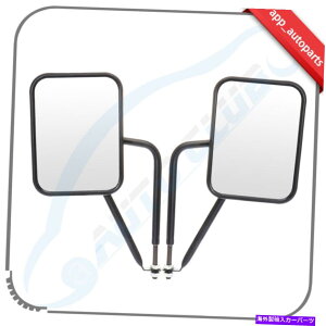 US�~���[ �y�A�}�j���A���t�B�b�g1997-2017�h�A���X�V�F�C�N�W�[�v�����O���[�u���b�N�T�C�h�~���[ Pair Manual Fits 1997-2017 Door-less Shake-proof Jeep Wrangler Black Side Mirror