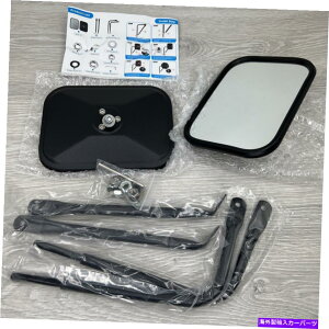US~[ W[vO[̃yAXNGATChhAr[~[YJ TJ JK JL JT 1987-2021 A Pair Square Side Door View Mirrors for Jeep Wrangler YJ TJ JK JL JT 1987-2021