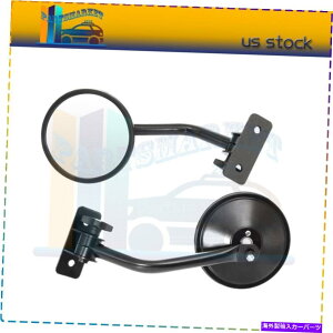 US�~���[ 1997-2017�̃}�j���A���W�[�v�����O���[RT30020 YJ TJ JK CJ�y�A�T�C�h���E���h�~���[ Manual For 1997-2017 Jeep Wrangler RT30020 YJ TJ JK CJ Pair Side Round Mirrors�y���s�A���i�z