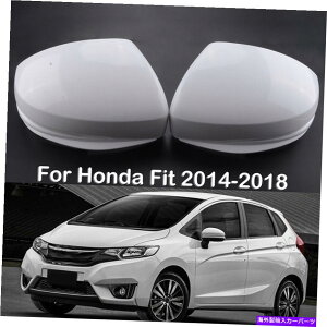US~[ z_tBbgWY14-18hCo[Ȃ2{̃A~[Jo[LbvnEWO 2x Rear Mirror Cover Cap Housing for Honda FIT JAZZ 14-18 Driver Passenger Side