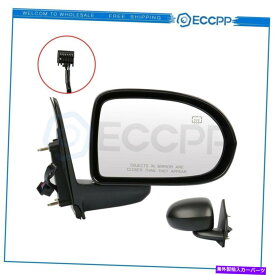 USミラー 2007-2014のECCPPジープコンパスRHサイドブラックフォルダウェイパワーヒートミラー ECCPP For 2007-2014 JEEP COMPASS RH Side Black Foldaway Power Heated Mirror