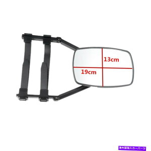 US�~���[ �N���b�v�I���ԃg���b�N�g���[���[��������r���[�~���[�g���@�\�����\�ȍ�1pc Clip-on Car Truck Trailer Towing Side View Mirror Extension Adjustable Black 1Pc