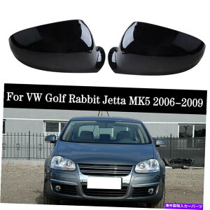 US~[ VWStMK5 R32 GTI Jetta Passat2xobNr[TCh~[Jo[LbvubN 2X Rearview Side Mirror Cover Cap Black For VW Golf MK5 R32 GTI Jetta Passat