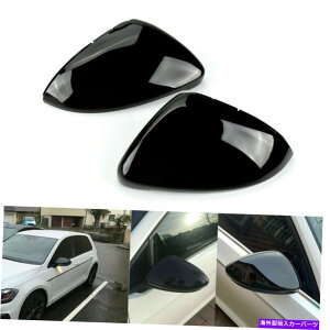 US~[ 2PCSTChEBO~[Jo[LbvVWSt̃obN~[P[XJo[7 7.5 R 2Pcs Side Wing Mirror Cover Caps RearView Mirror Case Cover for VW Golf 7 7.5 R