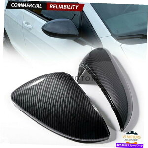 US~[ VWStMK7 MK7.5 R GTInb`obN13-18̃J[{t@Co[TCh~[Jo[Lbv Carbon Fiber Side Mirror Cover Cap for VW GOLF MK7 MK7.5 R GTI Hatchback 13-18