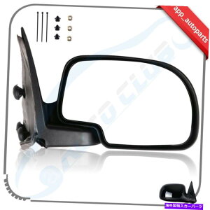 US~[ 1999N2007ÑVo[hVG̏q}jAtH[hubNX[XRHTCh~[ Passenger Manual Fold Black Smooth RH Side Mirror For 1999-2007 Silverado Sierra