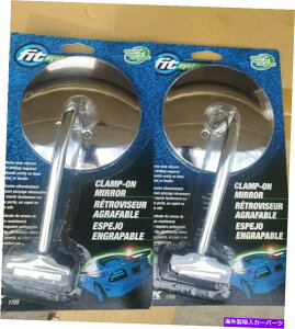 US~[ 2pbNjo[TJ[~[LH܂RHNvI}Eg4 3/8 "Eh1705 NEW 2 Pack Universal Car Mirror LH or RH Clamp-on Mount 4 3/8" round 1705 NEW