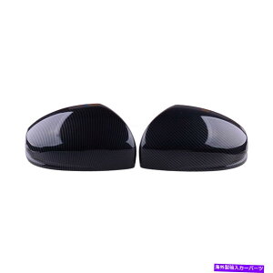 US~[ J[{t@Co[X^C̃TChobN~[Jo[Lbvz_tBbgWY2014-18ɃtBbg Carbon Fiber Style Side Rearview Mirror Cover Cap Fit For Honda Fit Jazz 2014-18