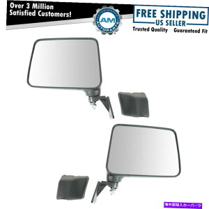 US~[ }jA܂肽݃ubN~[LHhCo[RHpbZW[yA87-95 Suzuki Samurai Manual Folding Black Mirror LH Driver RH Passenger PAIR for 87-95 Suzuki Samurai