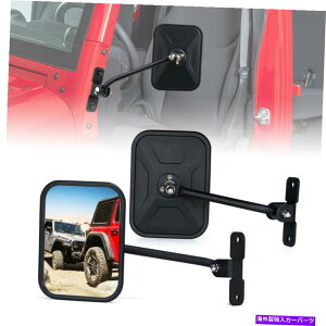 US~[ 2007-2018̃qWTChr[XNGA~[XpritehAW[vO[JK Xprite Door Off Hinge Side View Square Mirrors for 2007-2018 Jeep Wrangler JK