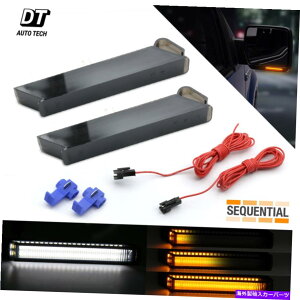 US~[ 2009-2014 Ford F-150̉V[PVLEDTChr[~[^[VOiCg Smoke Sequential LED Side View Mirror Turn Signal Light for 2009-2014 Ford F-150