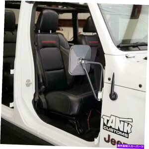 US~[ ׂẴW[vO[̂߂̋̃It~[̒`̃Ahx`[TChr[hA One Pair Rectangular Adventure Side View Door Off Mirror for All Jeep Wrangler