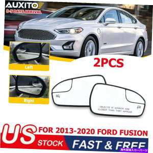US�~���[ 1�y�A�̃p���[���M�~���[�K���X�� +�t�H�[�h�t���[�W����2013-2020�̉E�� 1 Pair Power Heated Mirror Glass Left + Right Side For Ford Fusion 2013-2020 New�y���s�A���i�z