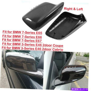 US~[ BMW E46 E65 E66 E67̃yAobN~[Jo[Lbv Pair Replacement Rearview Mirror Cover Cap For BMW E46 E65 E66 E67