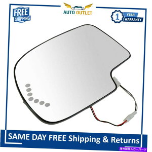 US~[ 2003N2007ÑV{[GMĈ߂̐VM~[KX^[VOitLH New Heated Mirror Glass Turn Signal w/o Auto Dimming LH For 2003-2007 Chevy GMC