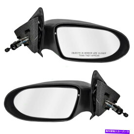 USミラー ペアセットマニュアルリモートサイドビューミラー95-99ダッジプリマスネオンのテクスチャー Pair Set Manual Remote Side View Mirrors Textured for 95-99 Dodge Plymouth Neon