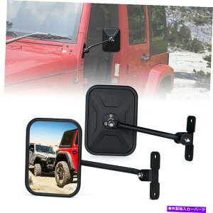 USミラー Xprite Door Off Hinge Side Side Viewは2007-2018のために黒をミラー Xprite Door Off Hinge Side View Mirrors Black for 2007-2018 Jeep Wrangler JK JKU
