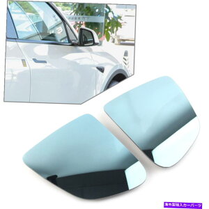 US~[ 1yAtgu[YMhԃobN~[eXfY 1 Pair Front Blue Lens Heating Waterproof Car Rearview Mirror For Tesla Model Y