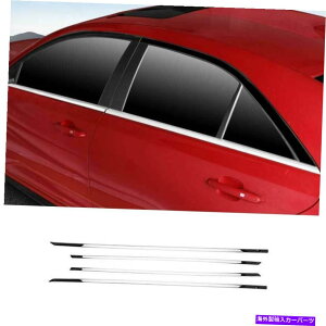 N[Jo[ LfbNCT4 2020-22NX`[EBhEXgbvV[fBOJo[g4PCS For Cadillac CT4 2020-22 Chrome Steel Windows Strip Sill Molding Cover Trim 4PCS