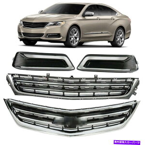 N[Jo[ 2014-2020̃V{[Cptgop[㕔Ow/tHOCgJo[ For 2014-2020 Chevrolet Impala Front Bumper Upper Lower Grille w/Fog light Cover