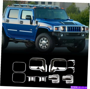 �N���[���J�o�[ 10PCS�N����ABS�T�C�h�r���[�~���[�V�F���n�}�[H2 2003-2009�̃J�o�[�ی�J�o�[ 10Pcs chrome ABS Side View Mirror Shell Protect Cover For Hummer H2 2003-2009�y���s�A���i�z