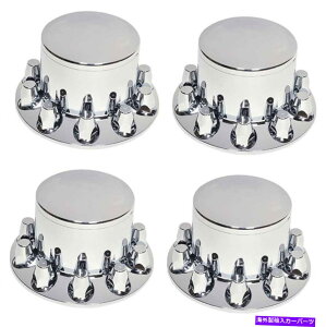 �N���[���J�o�[ �N�������A�A�N�X���z�C�[����4�̃J�o�[w/ hub�L���b�v33mm���O�i�b�g�l�W�I�� 4 of Chrome Rear Axle Wheel Covers w/ Hub Caps 33mm Lug Nuts Screw-on�y���s�A���i�z