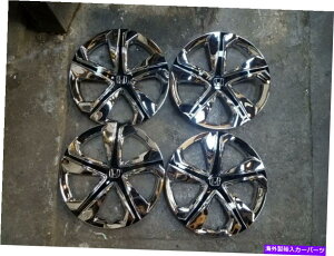 �N���[���J�o�[ 1�V�����Z�b�g2016 2017 2018 Civic 16 Hubcaps�z�C�[���J�o�[55099 Chrome��Black 1 New Set 2016 2017 2018 Civic 16 Hubcaps Wheel Covers 55099 Chrome & Black�y���s�A���i�z