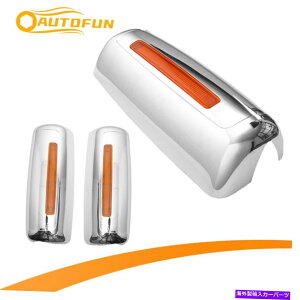 �N���[���J�o�[ 2002-2018 Prostar Lonestar��LED�y�A�t���N�����h�A�~���[�J�o�[ Chrome Door Mirror Cover w/LED Pair for 2002-2018 Prostar Lonestar�y���s�A���i�z
