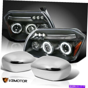 N[Jo[ tBbg2005-2007_bW}OiuNn[vWFN^[wbhCg+NTCh~[Jo[ Fit 2005-2007 Dodge Magnum Blk Halo Projector Headlight+Chrome Side Mirror Cover